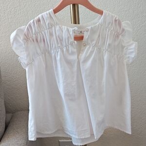 Zara white Ruffled Toddler's Top